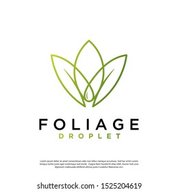 Vector logo abstract line art plant