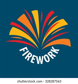 vector logo abstract multicolored fireworks