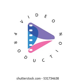 vector logo abstract play button