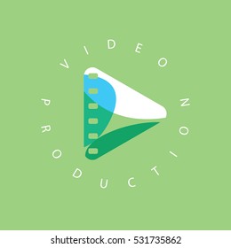 vector logo abstract play button