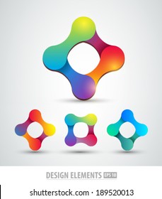 Vector logo abstract shapes. Design elements for corporate sign. Branding elements