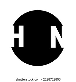 Vector logo. Abstraction. Sign on a white background. Art design. Figure. Symbol and letter N and N. Vector drawing. Name of the company. Logo. Graphic element. Design. Illustration.