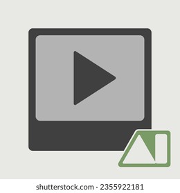 A vector logo AI Video symbolizing the convergence of artificial intelligence and video technology with a modern aesthetic