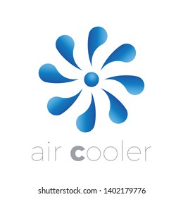 Vector logo air cooler or air conditioning logo, ventilator