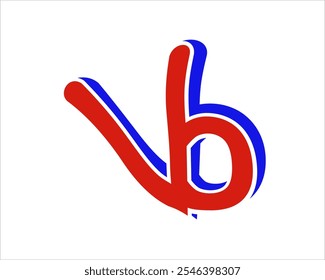 Vektorlogo mit den Buchstaben V und B für Sport und Produkte