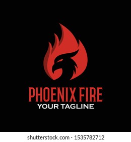 Vector Logo Amazing Fire Phoenix Stock Vector (Royalty Free) 1535782712 ...