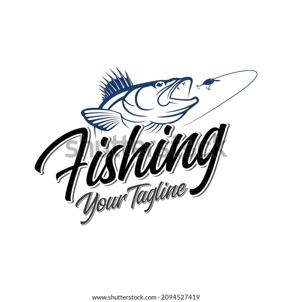 vector logo amazing\
freshwater fishing