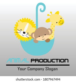 Logotipo del vector Producción animal 