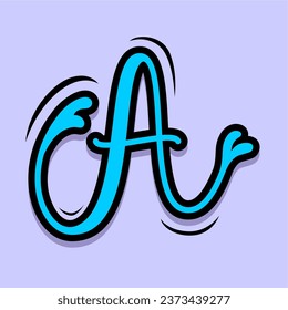 vector logo A art illustration