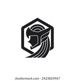 Vector Logo art for Small Business Shop and Game Company. Valkyrie theme design