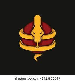 Vector Logo art for Small Business Shop and Game Company. Snake theme design