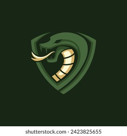 Arte con logotipo vectorial para Pequeñas Empresas y Compañía de Juegos. Diseño de temas de serpientes