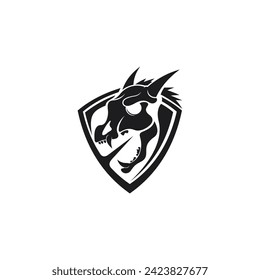 Vector Logo art for Small Business Shop and Game Company. Skull creature theme design