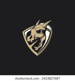 Vector Logo art for Small Business Shop and Game Company. Skull creature theme design