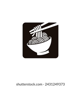 Vector Logo art for Small Business Shop and Game Company. Ramen noodle Asian food design