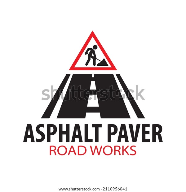 Vector logo of asphalt\
paver, road works