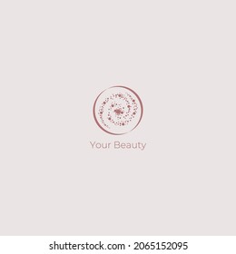 Vector logo for astrology. Stars and the universe. Magic emblem. Elegant logo for astrologers, tetahilling, psychology, jewelry, bracelets. Universe logo.