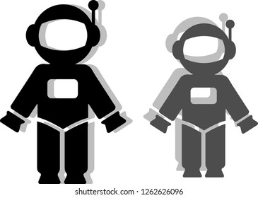 Vector logo astronaut on a white background.