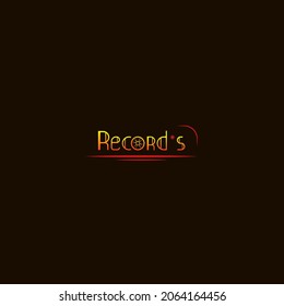 vector logo audio recording for studio
