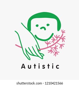 Vector logo for Autistic child