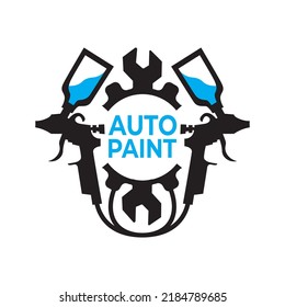 Vector logo of auto repair, airbrushing service