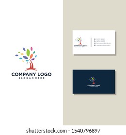 Vector Logo Autumn Creative Concept