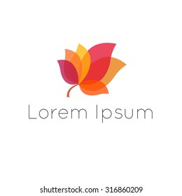 Vector Logo. Autumn Leaf Logo. 