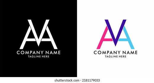 VECTOR LOGO AVA USES A COMBINATION OF EASY RED, BLUE AND BLUE EASY