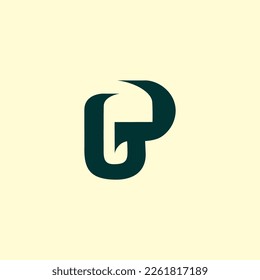 vector logo awesome monogram Letter P