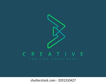 Vector Logo B Beautiful Logotype design for luxury corporate brand