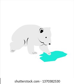 vector logo of baby polar bear