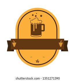 Vector logo or badge of beer brand