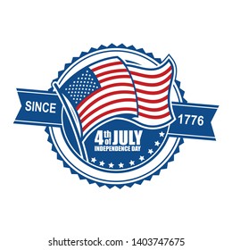 Vector logo, badge, emblem, symbol and icon template design with US Independence Day Theme