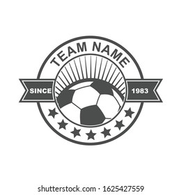 Vector logo, badge, emblem, symbol and icon template design with Soccer Theme
