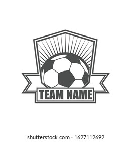 Vector logo, badge, emblem, symbol and icon template design for Soccer Team or Club

