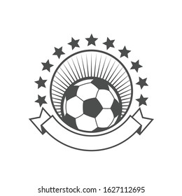 Vector logo, badge, emblem, symbol and icon template design for Soccer Team or Club

