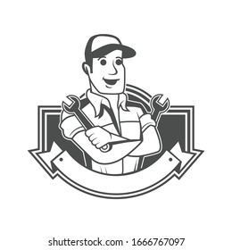 motorcycle mechanic logo