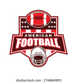 Vector logo, badge, emblem, symbol and icon template design with American Football Theme