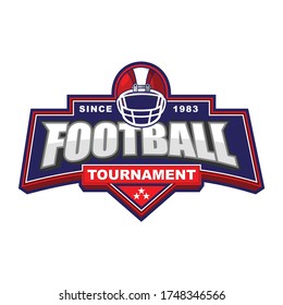 Vector logo, badge, emblem, symbol and icon template design with American Football Theme