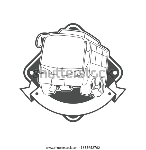 Vector logo, badge, emblem, symbol and icon\
template design with Bus\
Theme\
