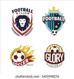 Vector logo badge football fullcolour template