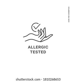 Vector logo, badge or icon for natural and organic products. Eco safe sign design. Allergic tested sign