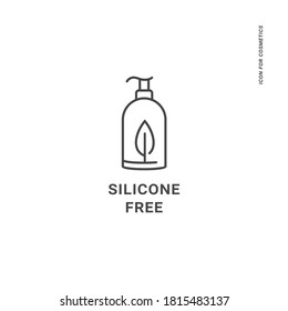 Vector logo, badge or icon for natural and organic products. Eco safe sign design. Silicone free sign