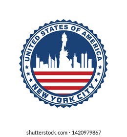 Vector logo, badge, icon, symbol, template design with New York City Theme