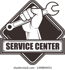 Vector logo, badge, symbol, and icon for service center