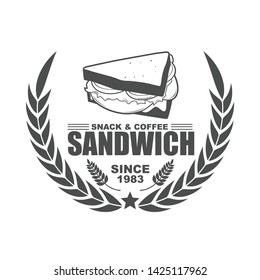 Vector logo, badge, symbol and icon template design for Sandwich Seller