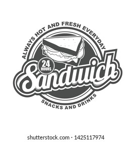 Vector logo, badge, symbol and icon template design for Sandwich Seller