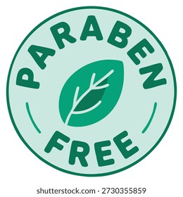 Logotipo vetorial ou emblema modelo paraben elemento de design adequado para rotulagem de produtos cosméticos moderno conceito de marca limpa para apresentação de fórmula segura