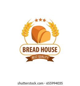 Vector logo of a bakery. Bread house