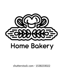 Vector logo for a bakery. Home bakery. Design element for a bakery, food, store, cook, restaurant, cafe.